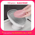Suction Cup Soap Dish Drainable, Rust-Proof, for Bathroom, Kitchen Sink, Shower, Luxury Design, Easy Clean