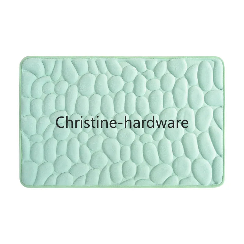 1pc embossed fiber carpet, bathroom living room anti slip mat, pebble floor mat, household items